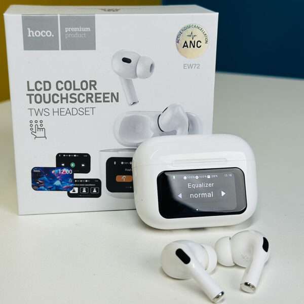 Hoco EW72 ANC TWS Earbuds with HD Display - Premium Sound & Comfort - Image 3