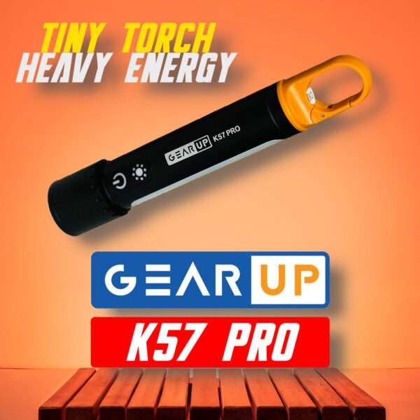 GearUP K57 PRO Flashlight + COB Light with 3500mAh Battery